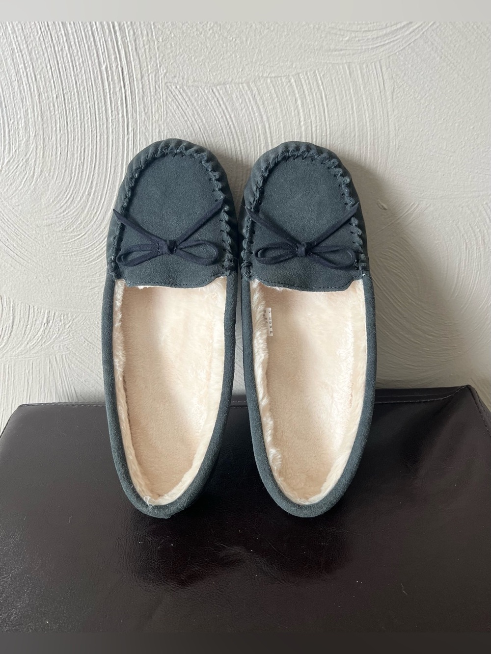 Secret Treasures Women’s Dark Gray Moccasin Slippers